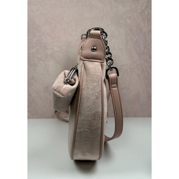 Juicy Couture Delightful Crossbody Dusty Blush  Rhinestone Bow Coin Pouch NWT - Picture 12 of 16